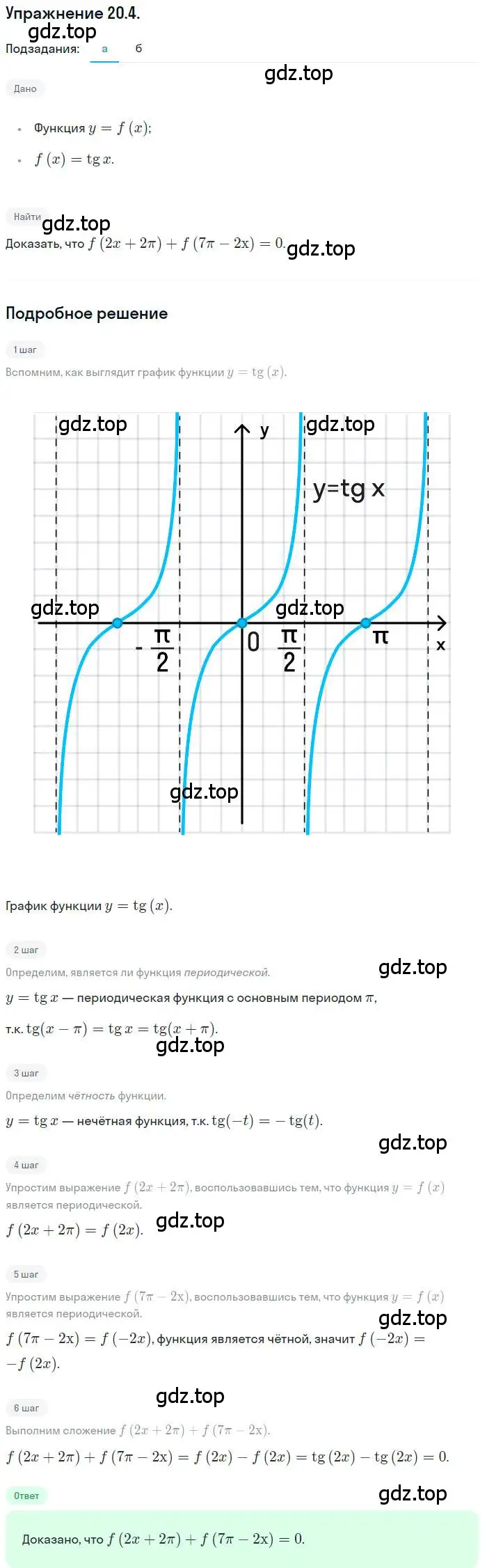 Решение номер 20.4 (страница 123) гдз по алгебре 10 класс Мордкович, Семенов, задачник 2 часть