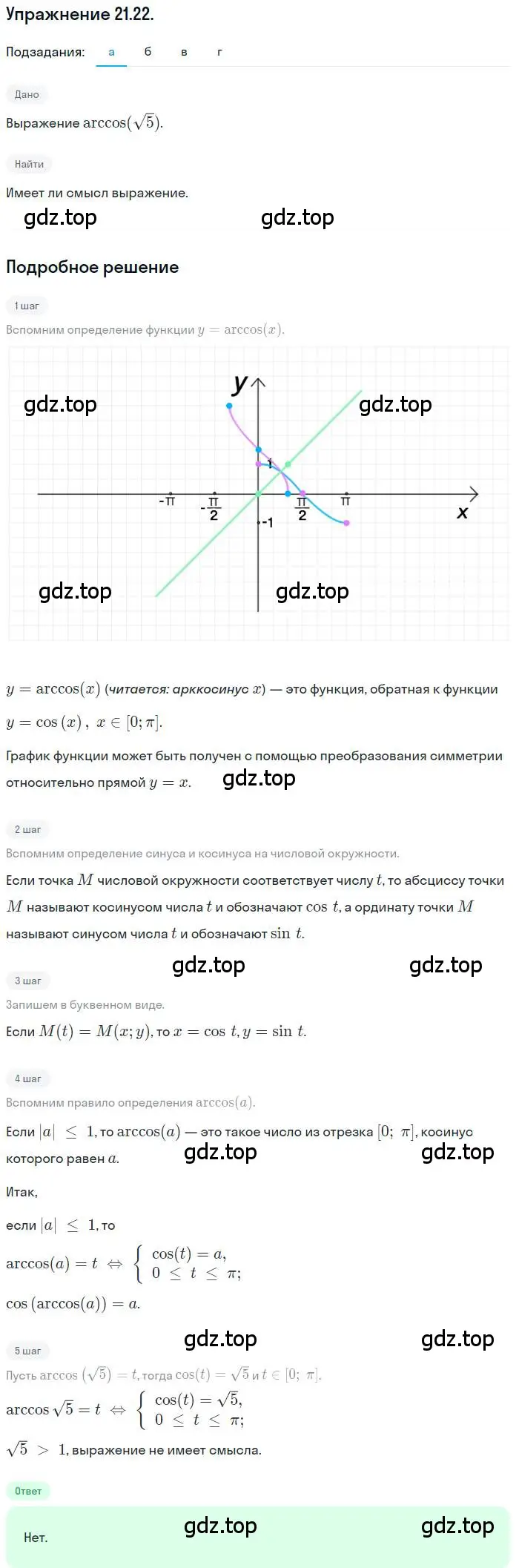 Решение номер 21.22 (страница 130) гдз по алгебре 10 класс Мордкович, Семенов, задачник 2 часть