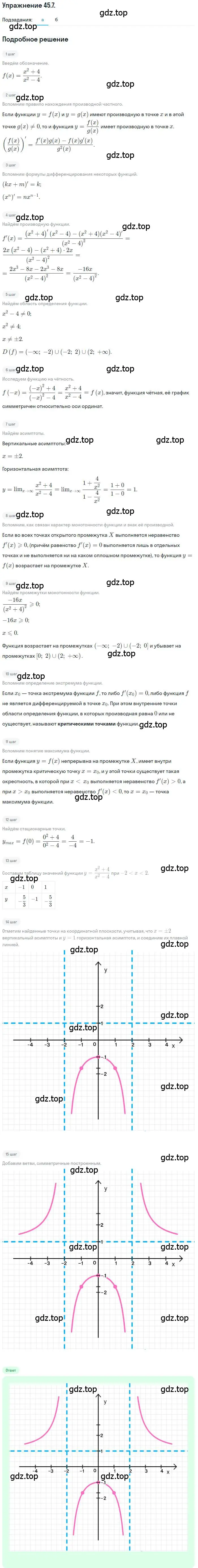 Решение номер 45.7 (страница 278) гдз по алгебре 10 класс Мордкович, Семенов, задачник 2 часть