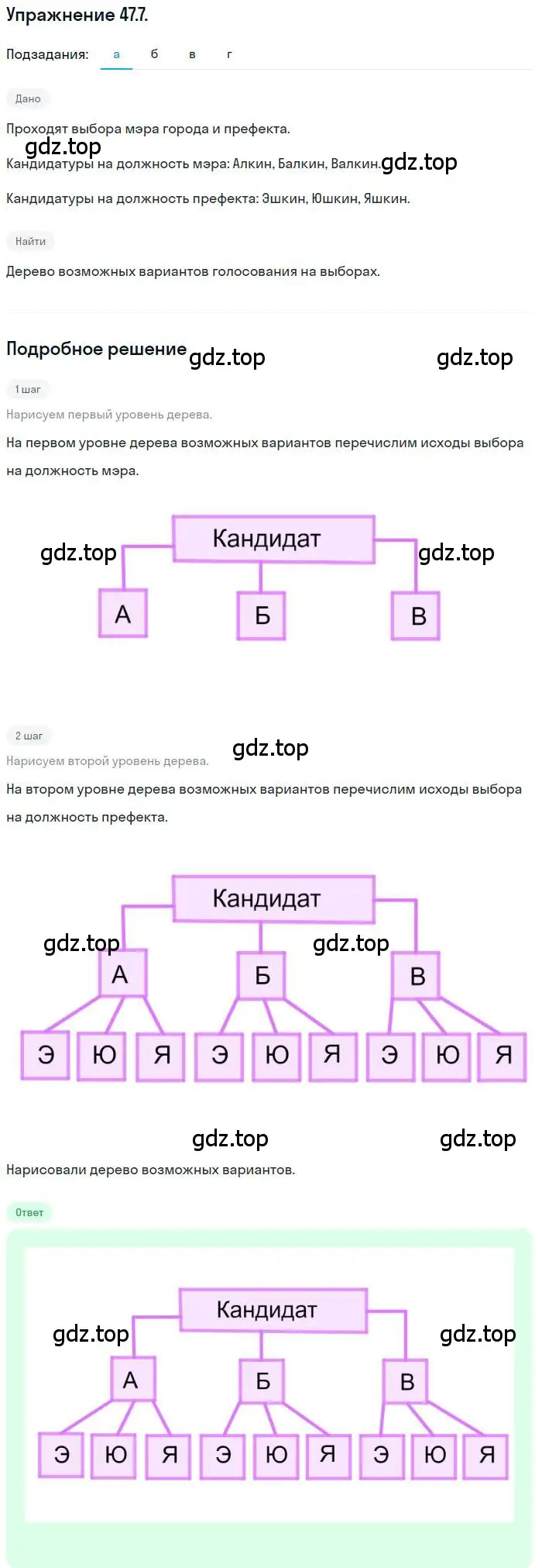 Решение номер 47.7 (страница 289) гдз по алгебре 10 класс Мордкович, Семенов, задачник 2 часть