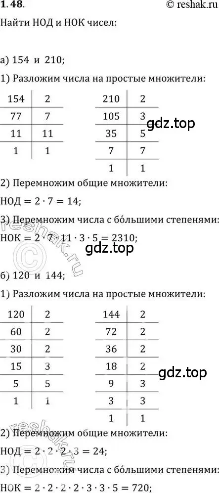 Решение 2. номер 1.48 (страница 26) гдз по алгебре 10 класс Мордкович, Семенов, задачник 2 часть