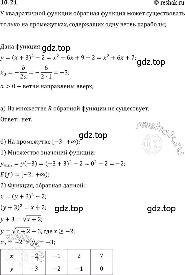 Решение 2. номер 10.21 (страница 77) гдз по алгебре 10 класс Мордкович, Семенов, задачник 2 часть