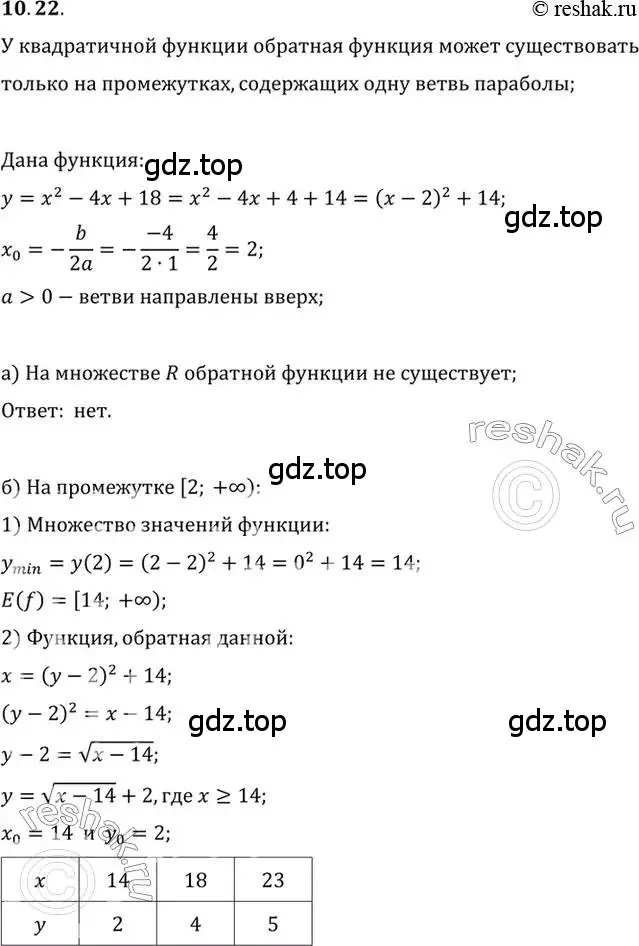 Решение 2. номер 10.22 (страница 77) гдз по алгебре 10 класс Мордкович, Семенов, задачник 2 часть