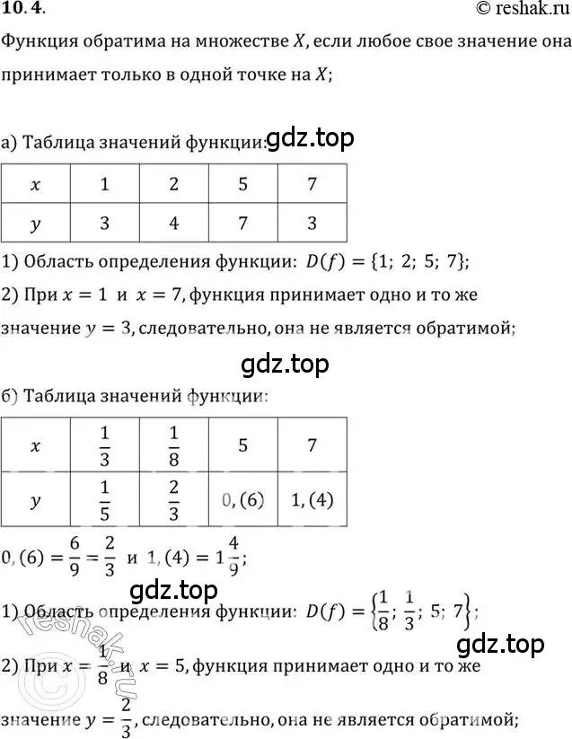 Решение 2. номер 10.4 (страница 73) гдз по алгебре 10 класс Мордкович, Семенов, задачник 2 часть