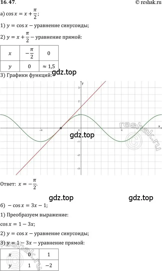 Решение 2. номер 16.47 (страница 107) гдз по алгебре 10 класс Мордкович, Семенов, задачник 2 часть