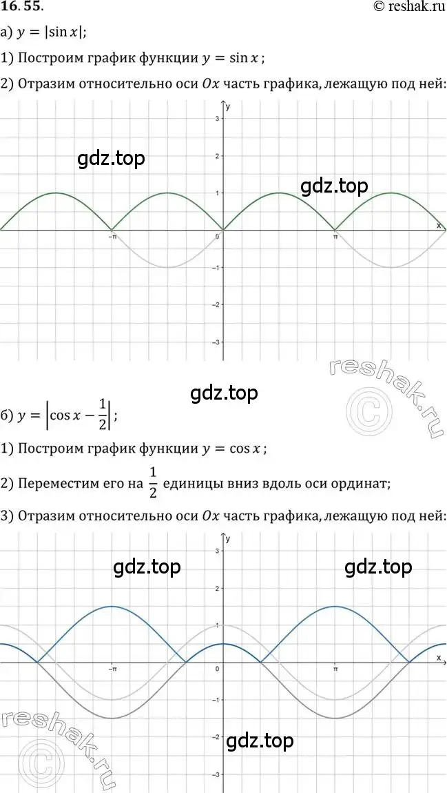 Решение 2. номер 16.55 (страница 108) гдз по алгебре 10 класс Мордкович, Семенов, задачник 2 часть