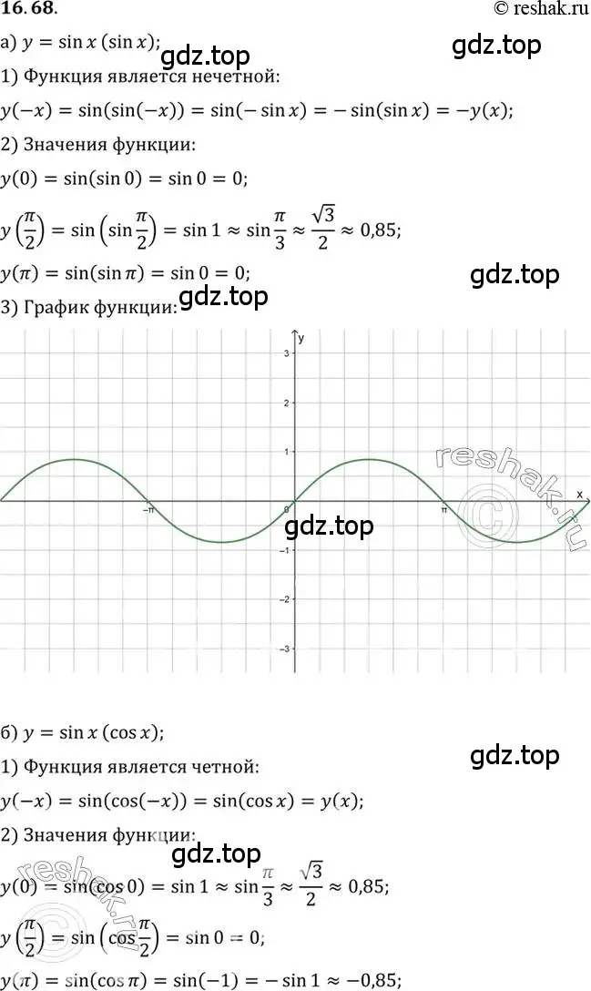 Решение 2. номер 16.68 (страница 110) гдз по алгебре 10 класс Мордкович, Семенов, задачник 2 часть