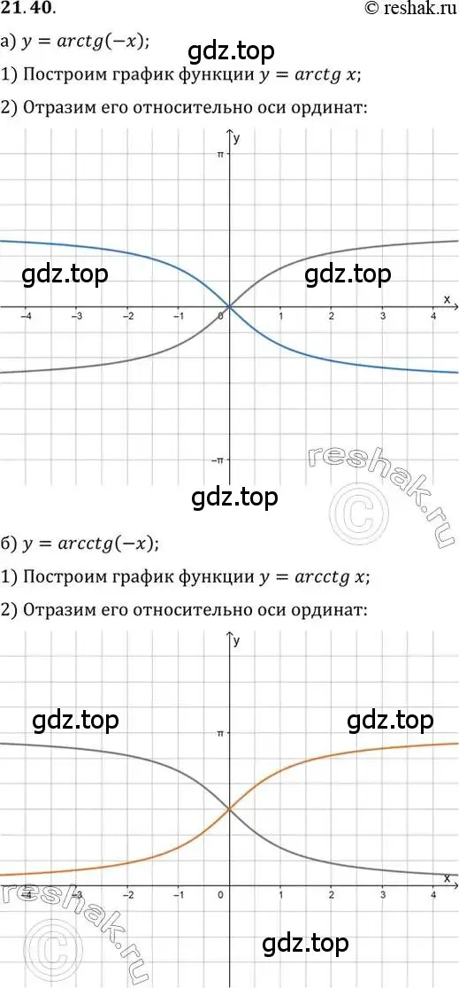 Решение 2. номер 21.40 (страница 132) гдз по алгебре 10 класс Мордкович, Семенов, задачник 2 часть