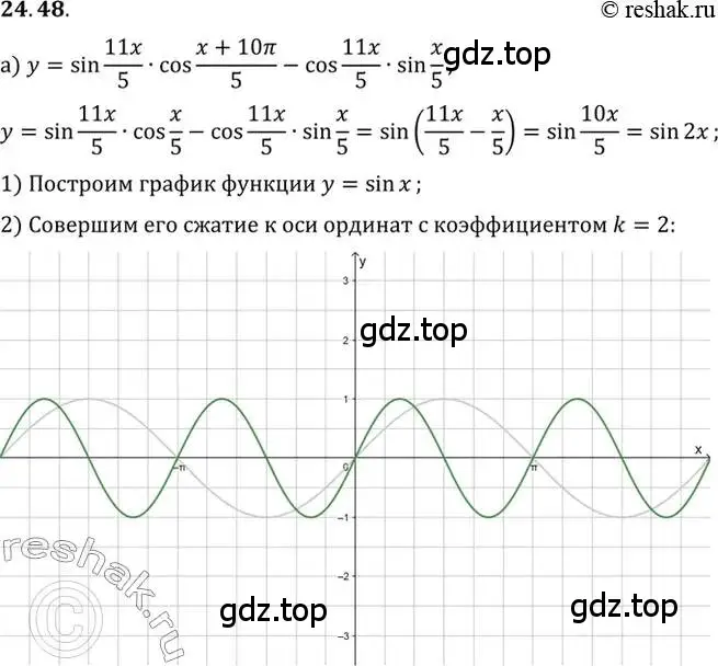 Решение 2. номер 24.48 (страница 157) гдз по алгебре 10 класс Мордкович, Семенов, задачник 2 часть