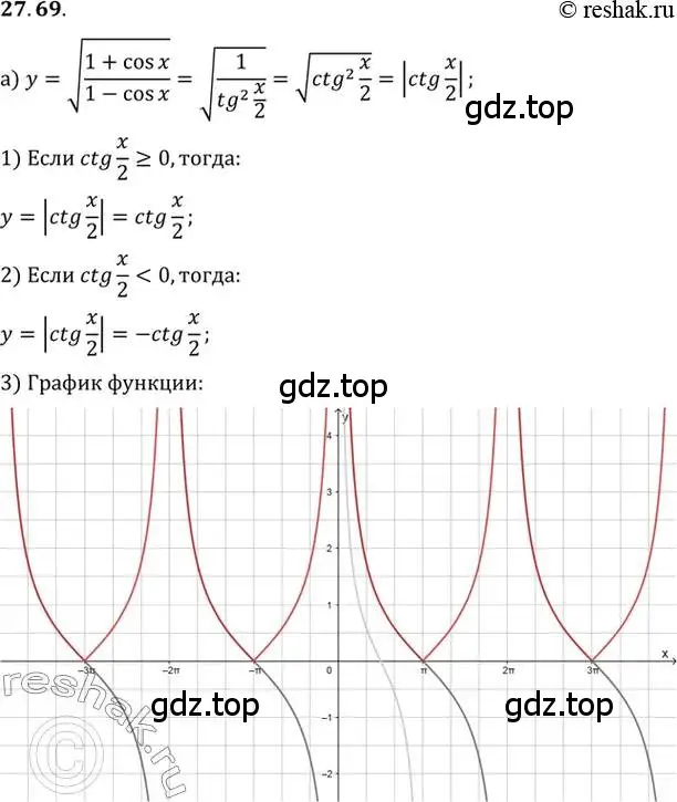 Решение 2. номер 27.69 (страница 174) гдз по алгебре 10 класс Мордкович, Семенов, задачник 2 часть