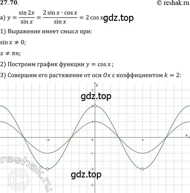 Решение 2. номер 27.70 (страница 174) гдз по алгебре 10 класс Мордкович, Семенов, задачник 2 часть