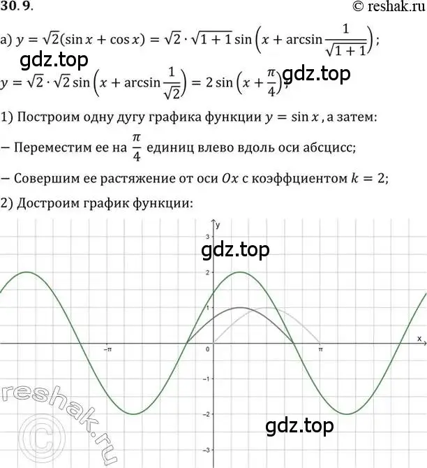 Решение 2. номер 30.9 (страница 183) гдз по алгебре 10 класс Мордкович, Семенов, задачник 2 часть