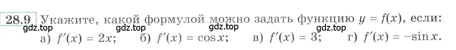 Условие номер 28.9 (страница 99) гдз по алгебре 10-11 класс Мордкович, Семенов, задачник