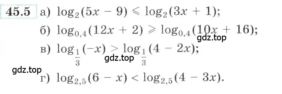 Условие номер 45.5 (страница 183) гдз по алгебре 10-11 класс Мордкович, Семенов, задачник