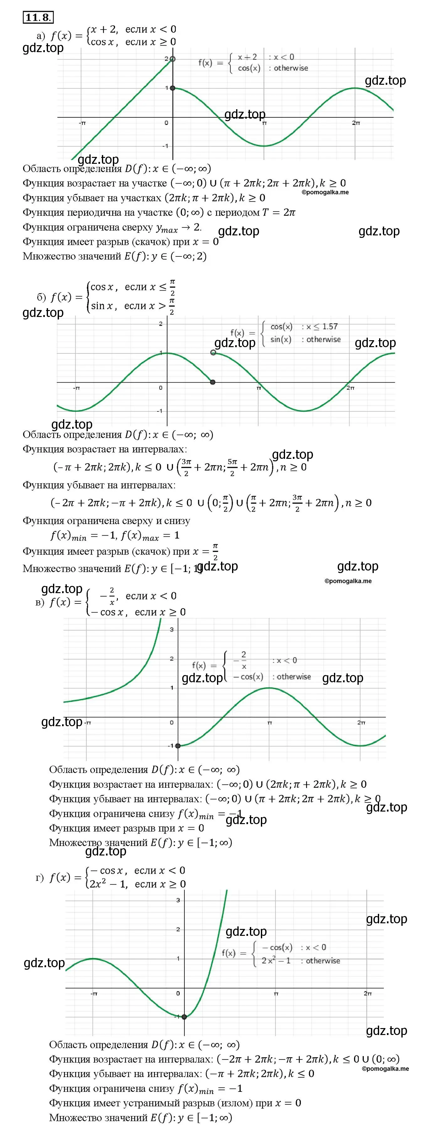 Решение номер 11.8 (страница 33) гдз по алгебре 10-11 класс Мордкович, Семенов, задачник