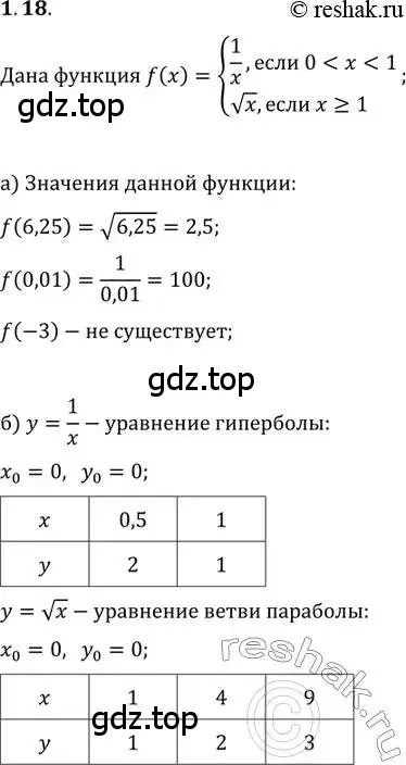 Решение 2. номер 1.18 (страница 6) гдз по алгебре 10-11 класс Мордкович, Семенов, задачник