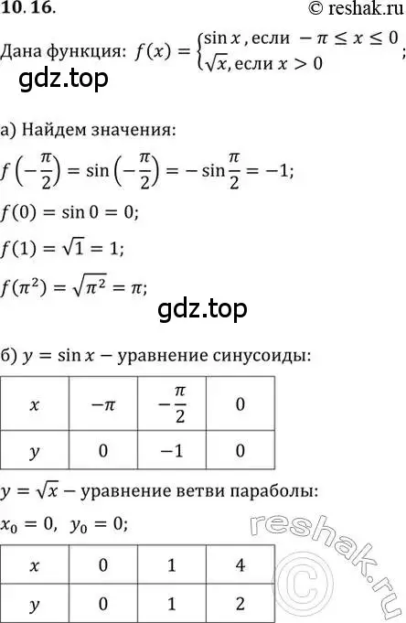 Решение 2. номер 10.16 (страница 30) гдз по алгебре 10-11 класс Мордкович, Семенов, задачник