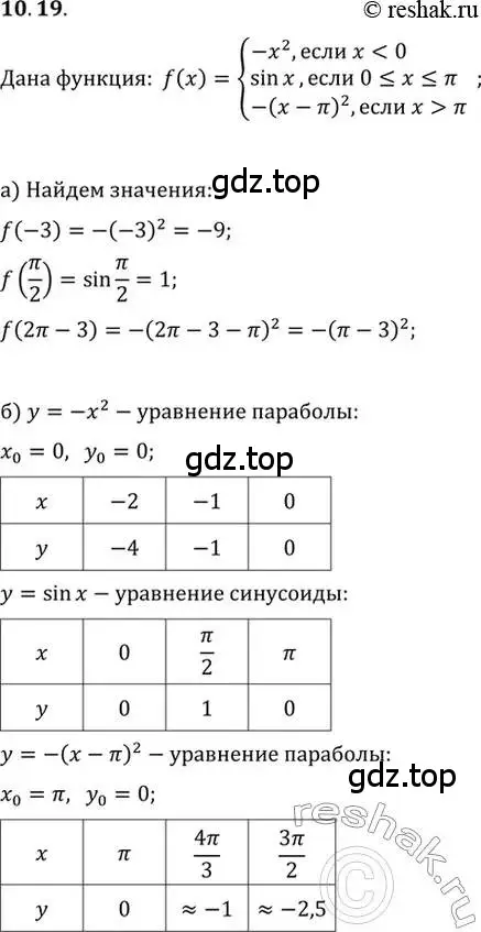 Решение 2. номер 10.19 (страница 31) гдз по алгебре 10-11 класс Мордкович, Семенов, задачник