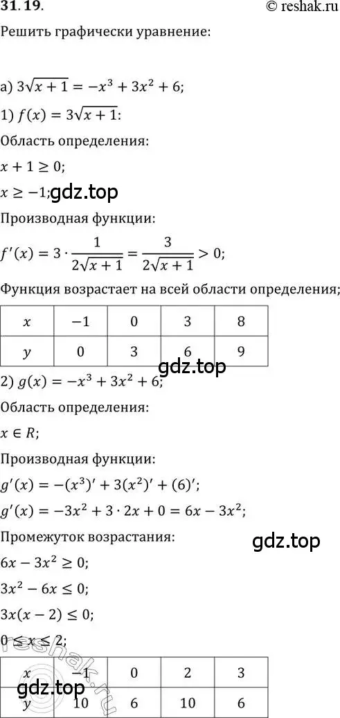 Решение 2. номер 31.19 (страница 123) гдз по алгебре 10-11 класс Мордкович, Семенов, задачник