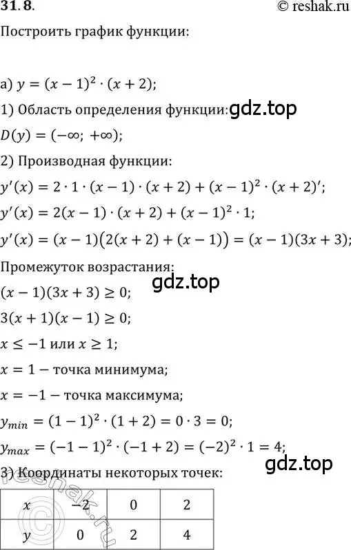 Решение 2. номер 31.8 (страница 122) гдз по алгебре 10-11 класс Мордкович, Семенов, задачник