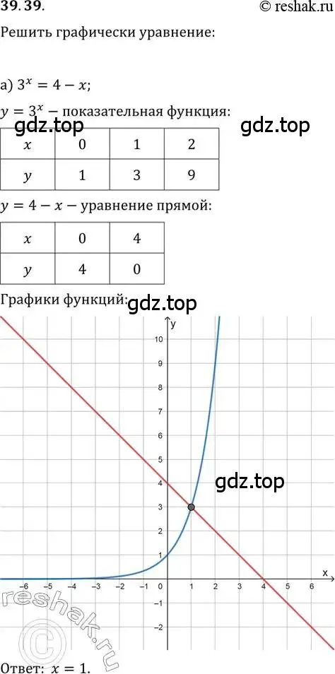 Решение 2. номер 39.39 (страница 158) гдз по алгебре 10-11 класс Мордкович, Семенов, задачник