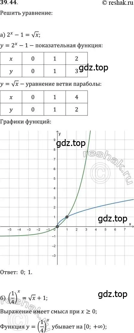 Решение 2. номер 39.44 (страница 159) гдз по алгебре 10-11 класс Мордкович, Семенов, задачник