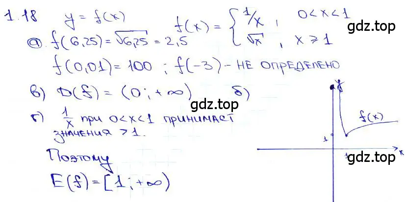 Решение 3. номер 1.18 (страница 6) гдз по алгебре 10-11 класс Мордкович, Семенов, задачник