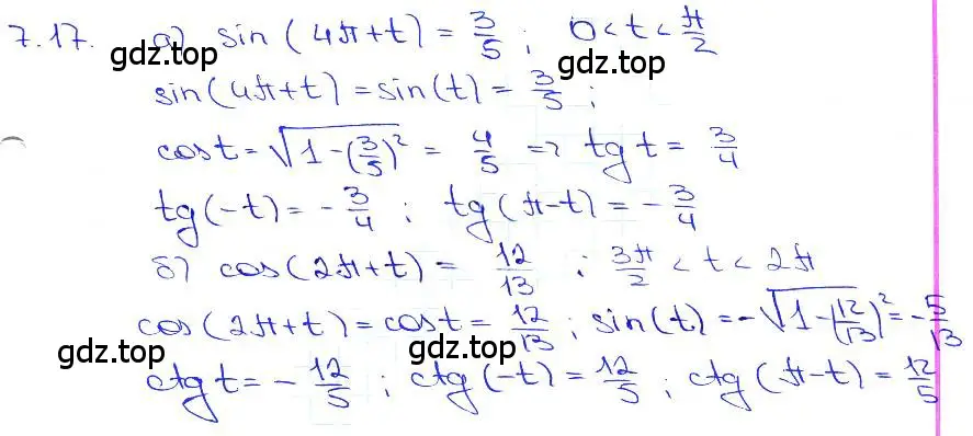 Решение 3. номер 7.17 (страница 23) гдз по алгебре 10-11 класс Мордкович, Семенов, задачник