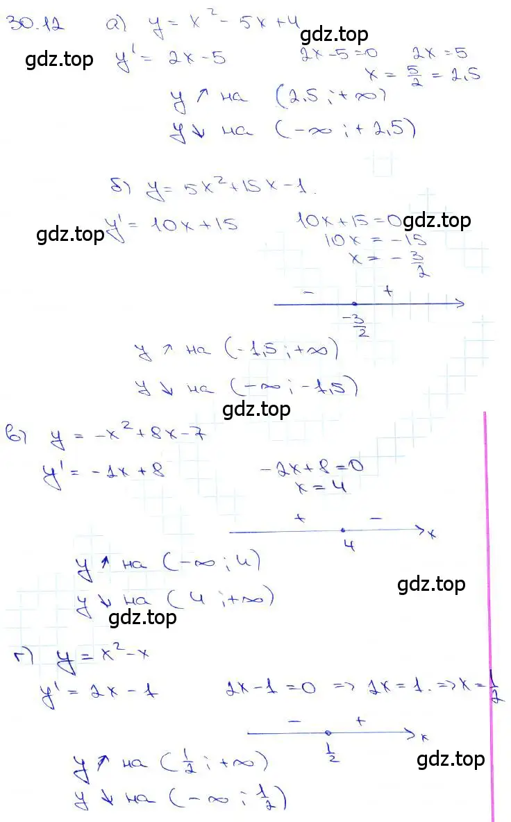 Решение 3. номер 30.12 (страница 115) гдз по алгебре 10-11 класс Мордкович, Семенов, задачник
