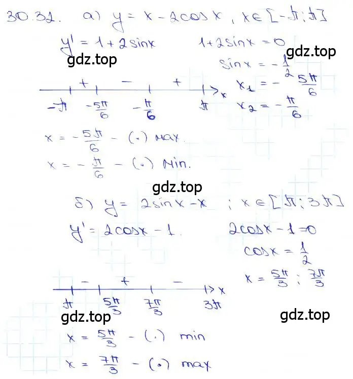 Решение 3. номер 30.32 (страница 119) гдз по алгебре 10-11 класс Мордкович, Семенов, задачник
