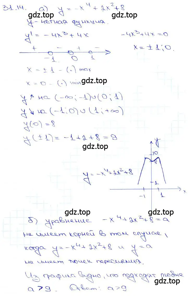 Решение 3. номер 31.14 (страница 122) гдз по алгебре 10-11 класс Мордкович, Семенов, задачник