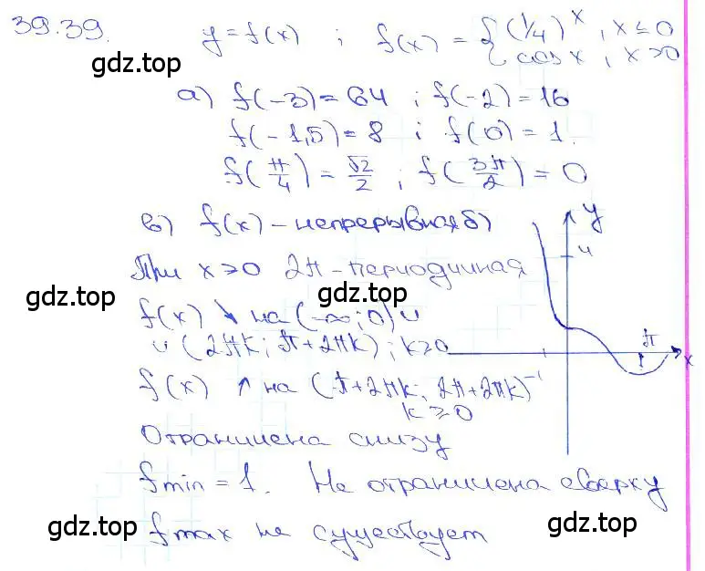 Решение 3. номер 39.39 (страница 158) гдз по алгебре 10-11 класс Мордкович, Семенов, задачник