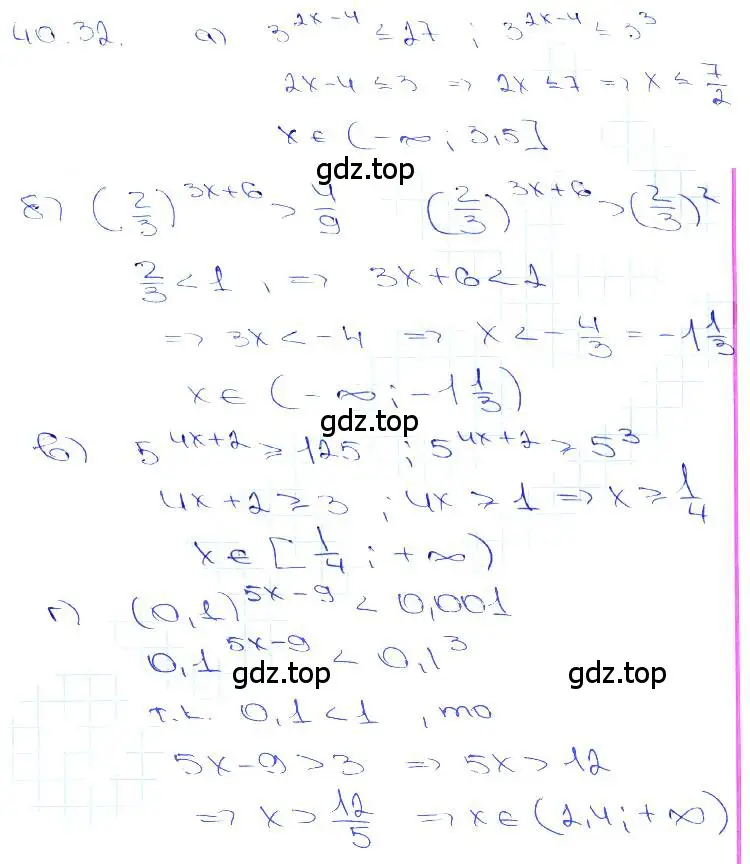 Решение 3. номер 40.32 (страница 164) гдз по алгебре 10-11 класс Мордкович, Семенов, задачник