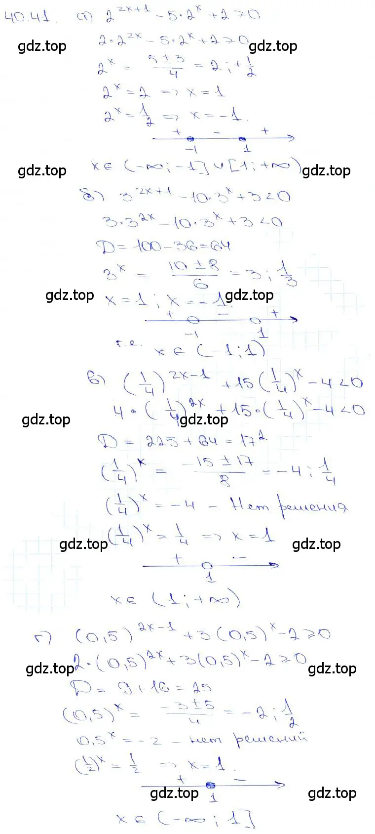 Решение 3. номер 40.41 (страница 165) гдз по алгебре 10-11 класс Мордкович, Семенов, задачник