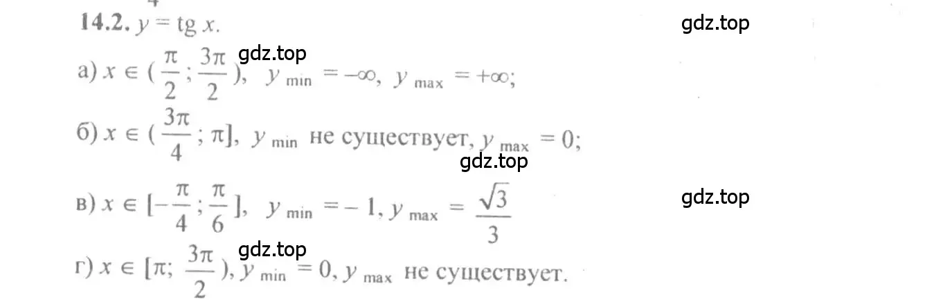 Решение 4. номер 14.2 (страница 41) гдз по алгебре 10-11 класс Мордкович, Семенов, задачник