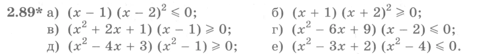 Условие номер 2.89 (страница 87) гдз по алгебре 10 класс Никольский, Потапов, учебник