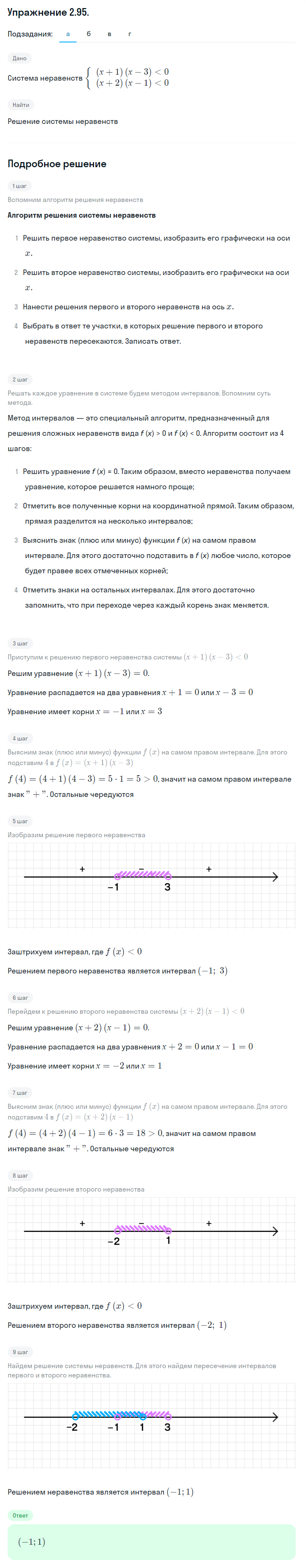 Решение номер 2.95 (страница 90) гдз по алгебре 10 класс Никольский, Потапов, учебник