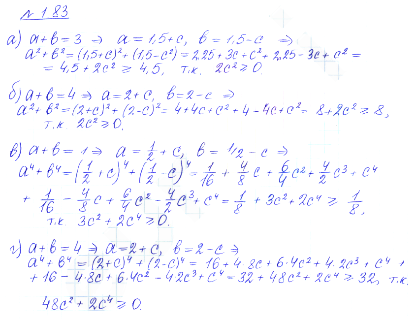 Решение 2. номер 1.83 (страница 35) гдз по алгебре 10 класс Никольский, Потапов, учебник