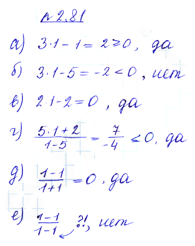 Решение 2. номер 2.81 (страница 87) гдз по алгебре 10 класс Никольский, Потапов, учебник