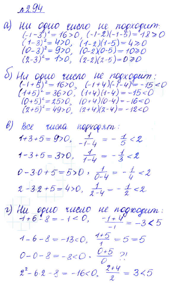 Решение 2. номер 2.94 (страница 90) гдз по алгебре 10 класс Никольский, Потапов, учебник