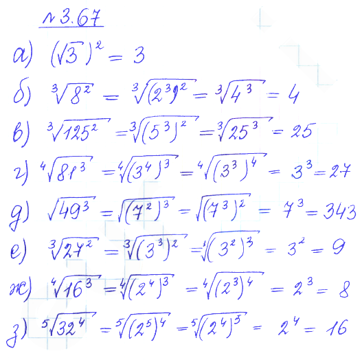 Решение 2. номер 3.67 (страница 113) гдз по алгебре 10 класс Никольский, Потапов, учебник