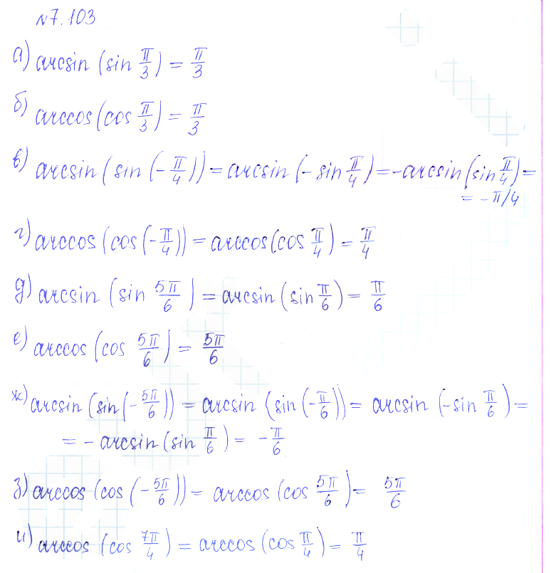 Решение 2. номер 7.103 (страница 233) гдз по алгебре 10 класс Никольский, Потапов, учебник