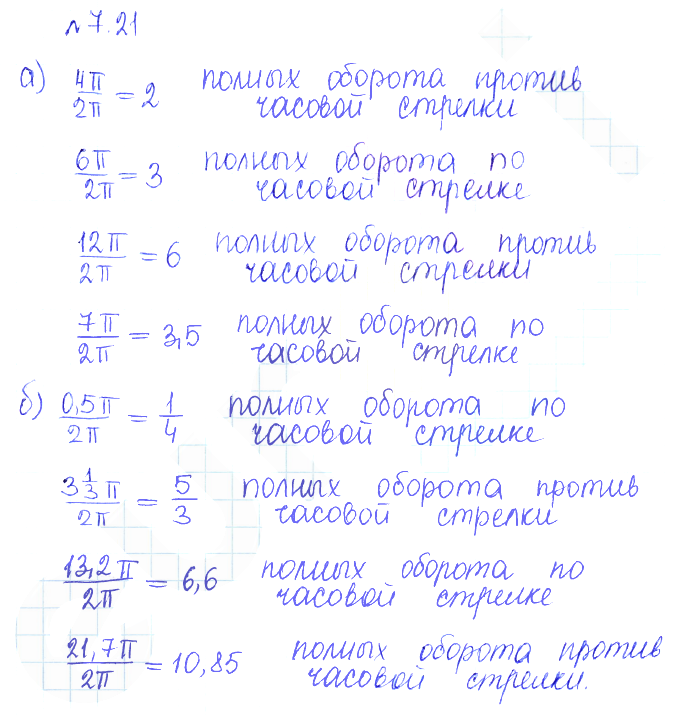 Решение 2. номер 7.21 (страница 203) гдз по алгебре 10 класс Никольский, Потапов, учебник