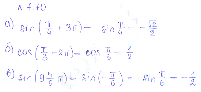 Решение 2. номер 7.70 (страница 215) гдз по алгебре 10 класс Никольский, Потапов, учебник