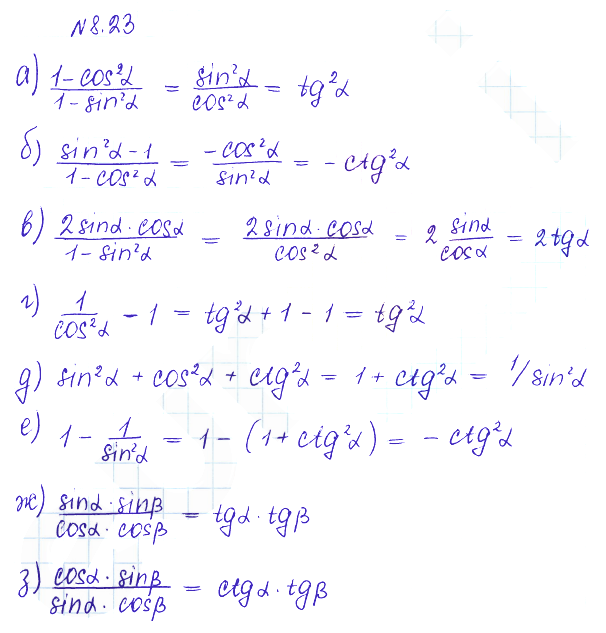 Решение 2. номер 8.23 (страница 242) гдз по алгебре 10 класс Никольский, Потапов, учебник