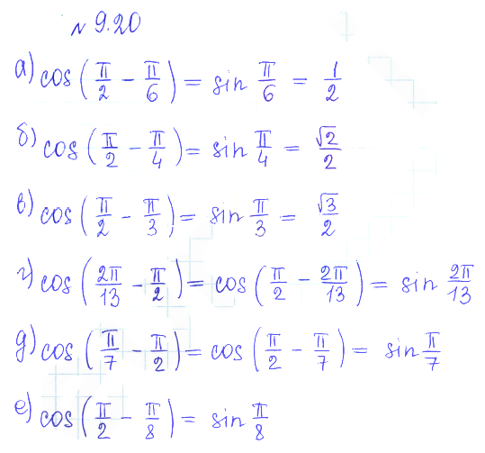 Решение 2. номер 9.20 (страница 263) гдз по алгебре 10 класс Никольский, Потапов, учебник