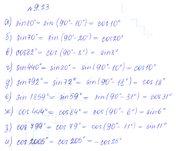 Решение 2. номер 9.23 (страница 263) гдз по алгебре 10 класс Никольский, Потапов, учебник