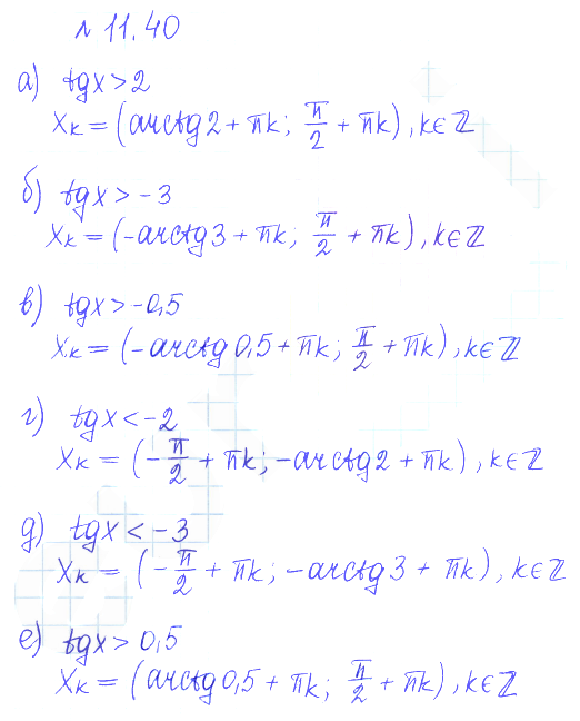 Решение 2. номер 11.40 (страница 318) гдз по алгебре 10 класс Никольский, Потапов, учебник