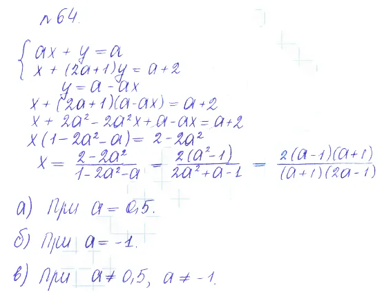 Решение 2. номер 64 (страница 370) гдз по алгебре 10 класс Никольский, Потапов, учебник