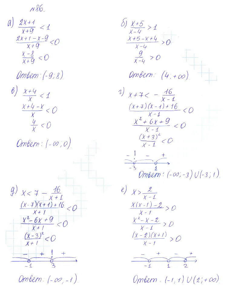 Решение 2. номер 86 (страница 372) гдз по алгебре 10 класс Никольский, Потапов, учебник